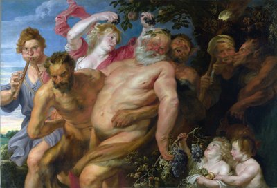 Drunken Silenus Supported by Satyrs by Peter Paul Rubens